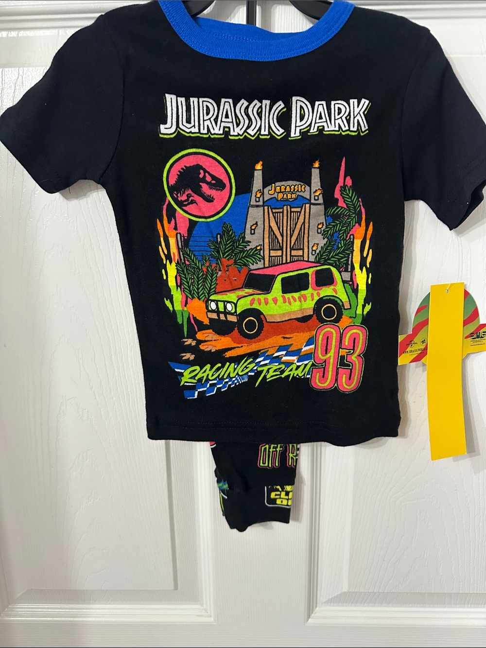 Jurassic Park Black Neon Racing pajamas set (Kids)
